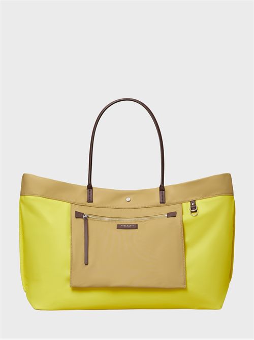 Shopping bag grande Ella Twist in nylon riciclato reversibile TORY BURCH | 181463250